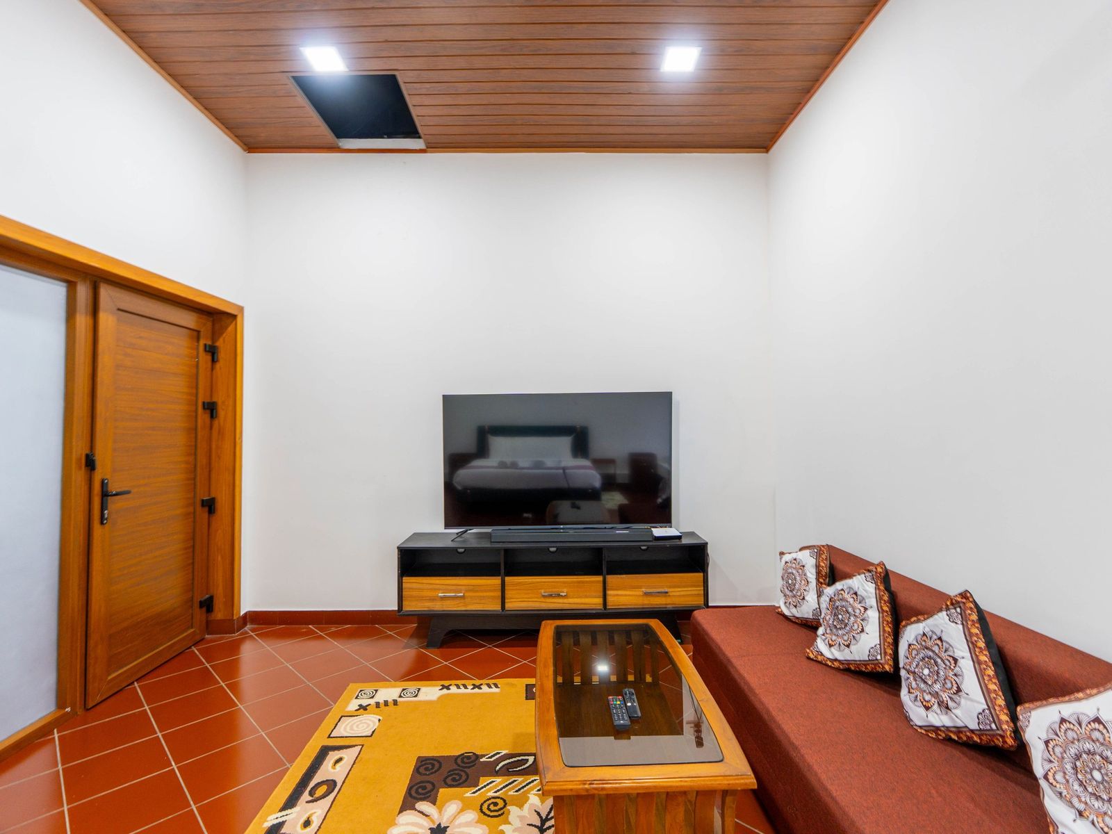 Family Room lounge corner with TV at Zen Garden Vagamon